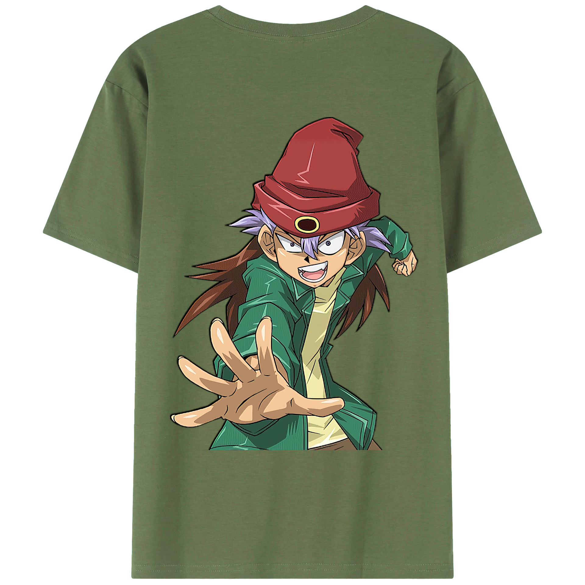 （画像用） 遊☆戯☆王 Yu-Gi-Oh! 綿100％ メンズ半袖Tシャツ（バックプリント） 通気性